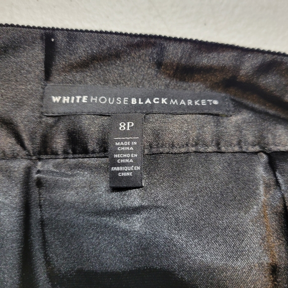 WHBM Black and Gold Floral Jacquard Full Pleated Midi Skirt - Picture 9 of 15